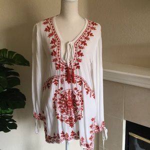 Embroidered Tunic or Swimsuit Coverup